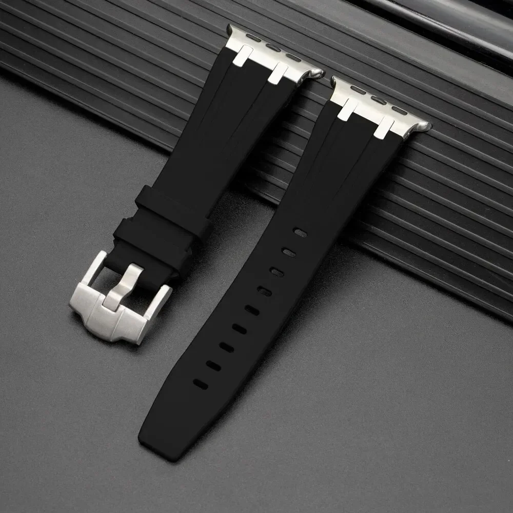 Silicone For Apple Watch Ultra 49mm Sports Rubber Strap For iWatch 9 8 7 6 5 4 SE 3 2 1 42mm 44mm 45mm 41mm 40mm 38mm Bracelet