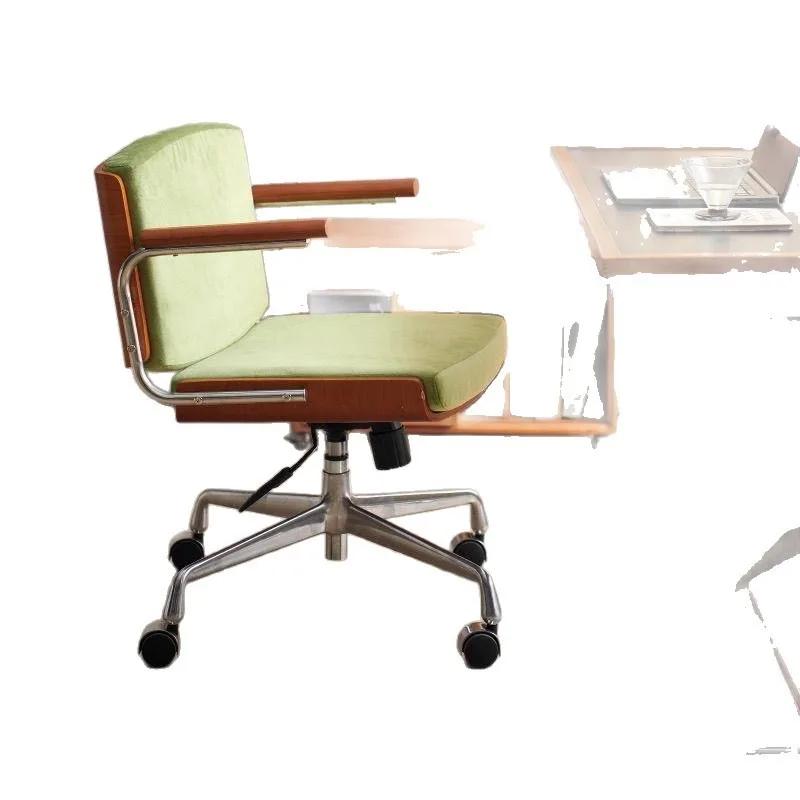 Solid wood retro computer chair lifting office chair swivel chair