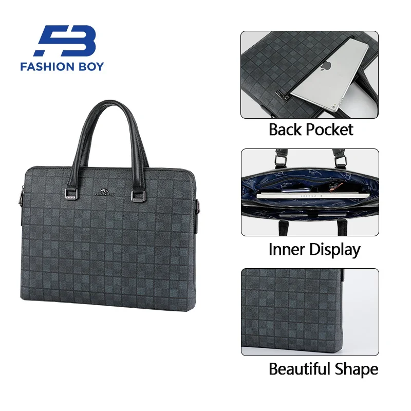 MODE JUNGE Designer männer Aktentasche Leder Marke Laptop Taschen 14-zoll Männer Handtasche Hohe Qualität Aktentasche Taschen College bookBag