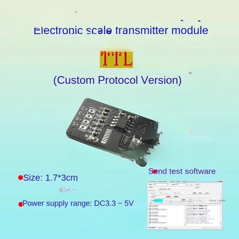 Electronic scale Weighing acquisition module Sensor transmitter, weight amplifier RS485 TTL serial communication 1451515186