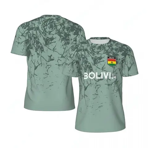 Mode Bolivia Flagga 3D Tryckt T-shirt Herr Sportkläder T-shirts Rund Hals Kortärmad Sommar Casual Street Lös T-shirt 10 best sales Bolivia-toppen - №4
