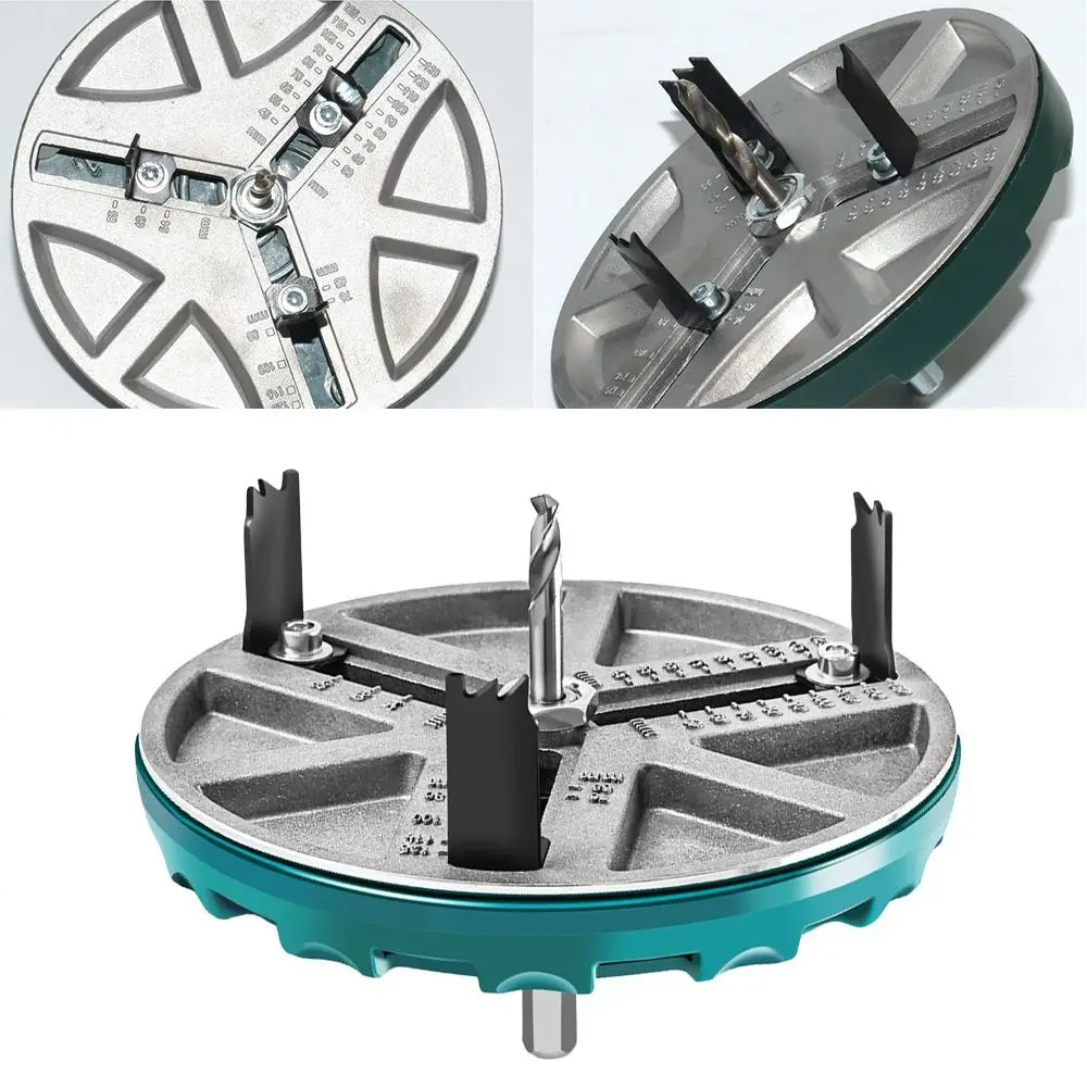 

45-130mm Adjustable Hole Opener Positioning Bit with Center Drill/Wrench Round Hole Saw Universal Efficient Punch Hole Driller