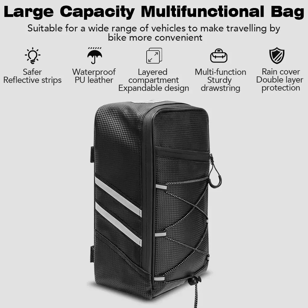 NEWBOLER Bicycle Rear Seat Bag MTB Bike Rack Bag Trunk Pannier Cycling Large Capacity Waterproof Travel Bag With Rain Cover