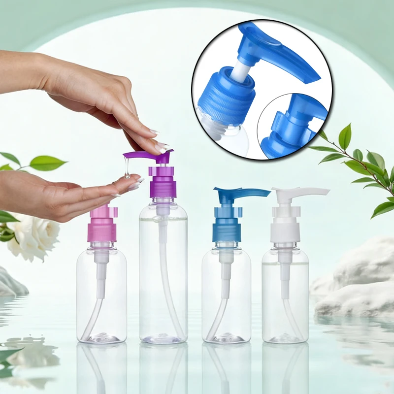 10Pcs 30-100ml Empty Plastic Shampoo Dispenser Shower Gel Bottles Hand Press Pump Bathroom Liquid Refillable Containers