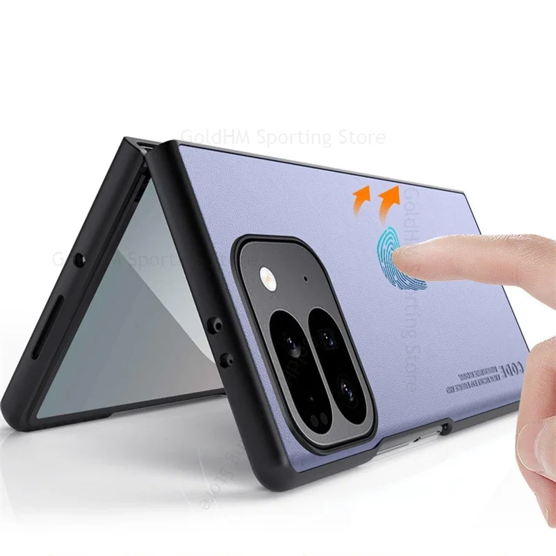 حافظة لهاتف جوجل بيكسل 10 برو قابلة للطي من جلد البولي يوريثان حافظة صعبة مضادة للصدمات بكسل 10 برو قابلة للطي GM66V غطاء حماية كامل للكمبيوتر الصلب #3