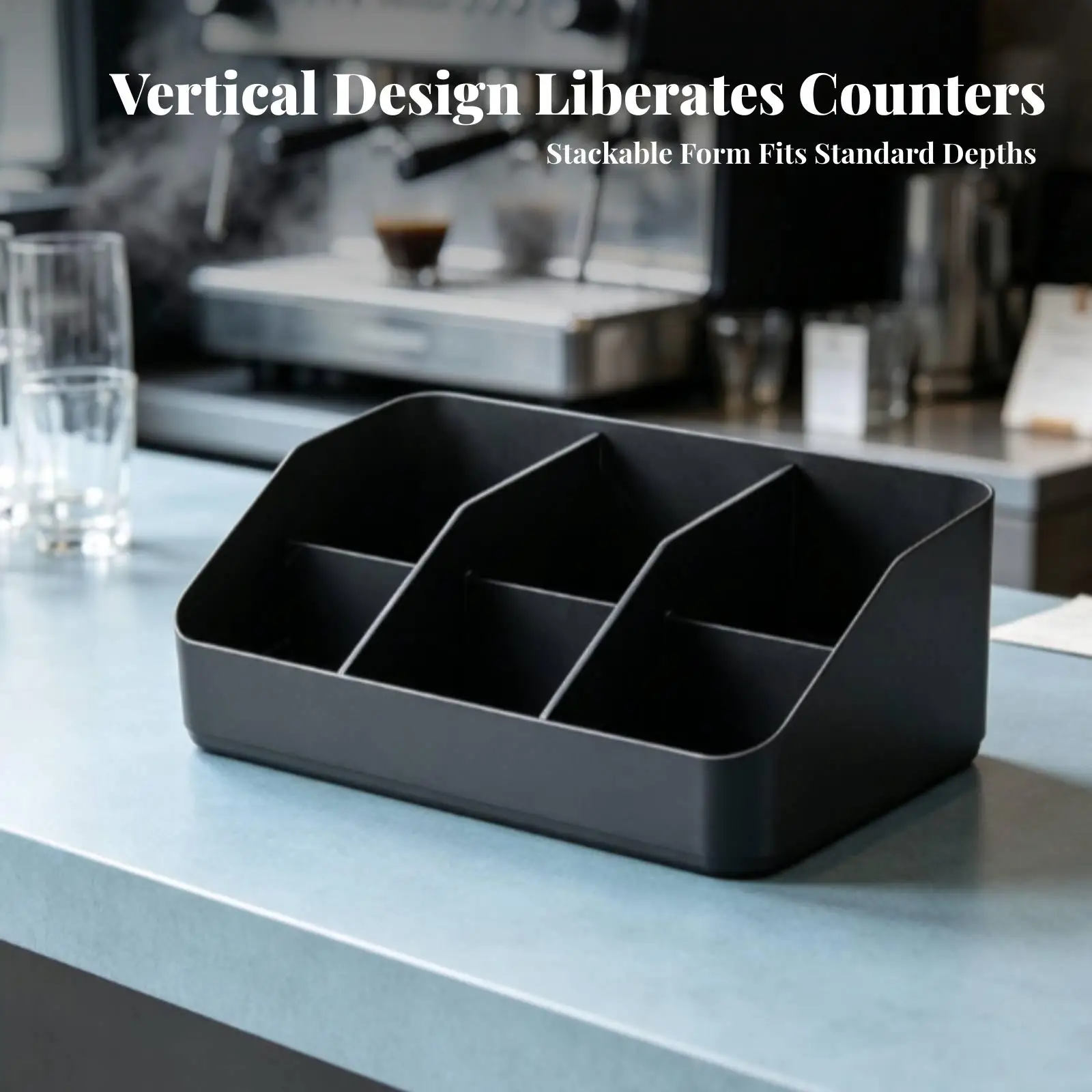 Multi Level Retractable Beverage Rack Kitchen Storage Organizer ABS Holder for Coffee Pods Sugar Packets Stir Sticks Tabletop