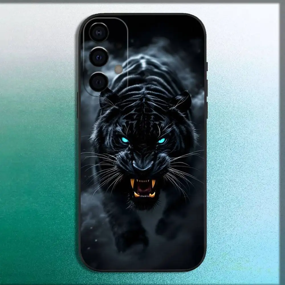 Animal Panthera tigris Phone Case For Samsung Galaxy A73,72,71,A52,51,40,41,A22,A32,31,A13,12,Note20 Soft Black Shell #3