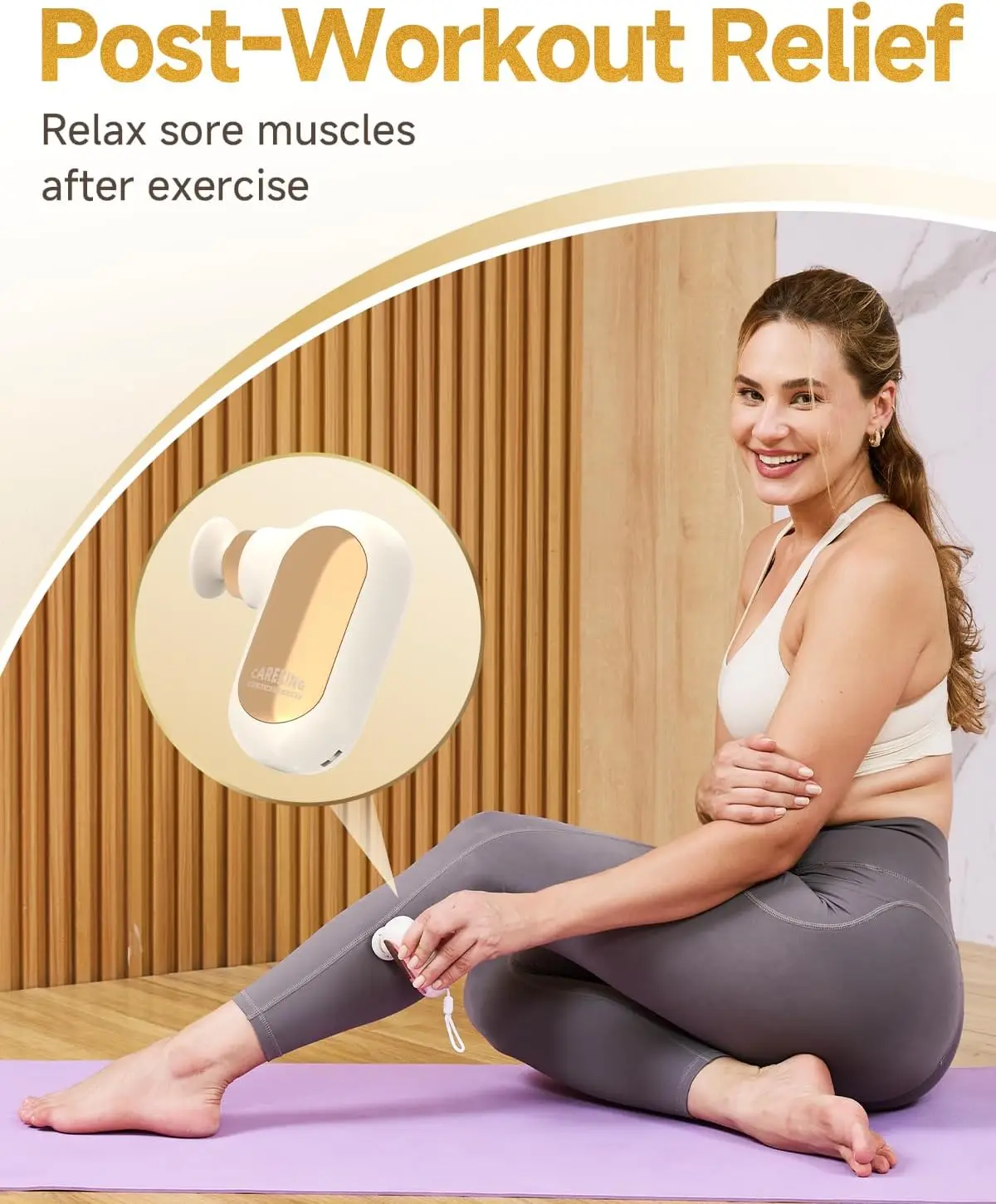 Mini Massage Gun Travel Size, Powerful Small Massage Gun Deep Tissue for Pain Relief, Muscle Massager for Neck Shoulder Thigh Sc