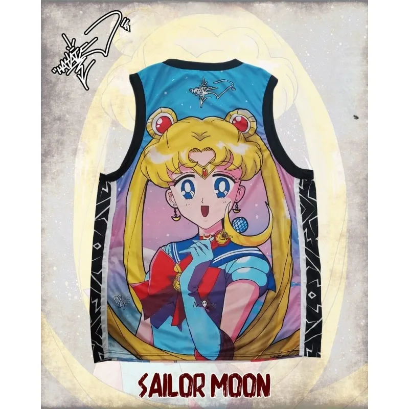 2026 Summer Hot Sale Sailor Moon Mom and Me Sleeveless Tank Top Anime Graphic Casual Streetwear Vest High-quality Trendy Tops