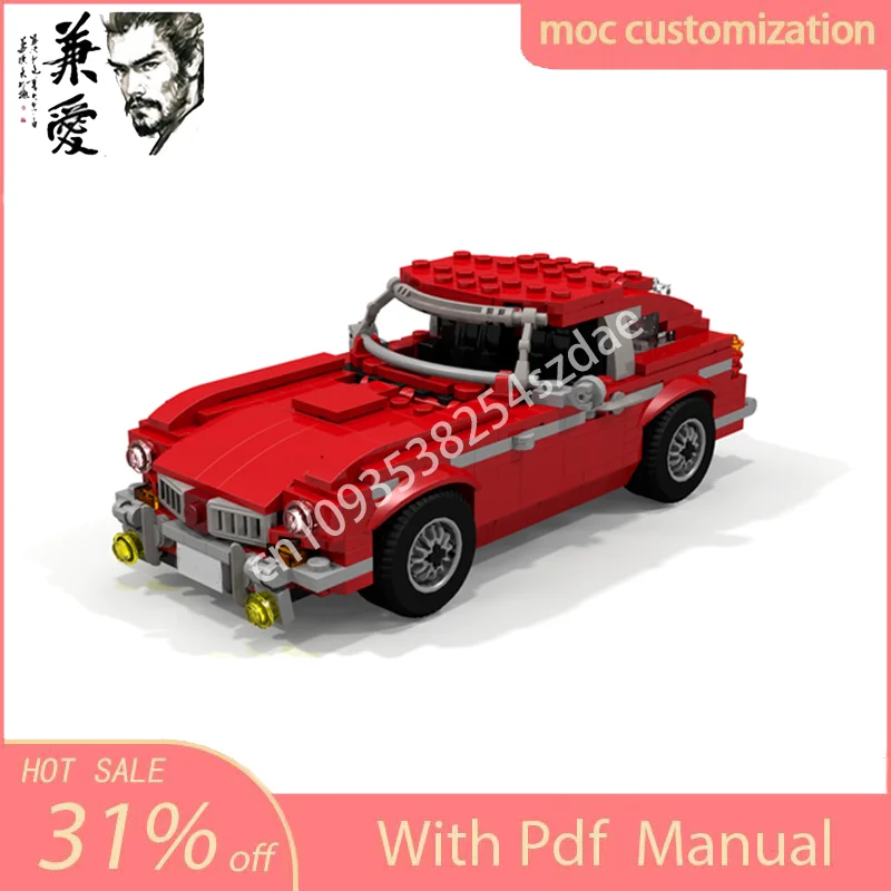 

407PCS Moc Technical Racing MG MGB GT - Miniland 1:21Supercar Model Building Blocks Speed Vehicle Bricks Toys Kids Adult Gifts