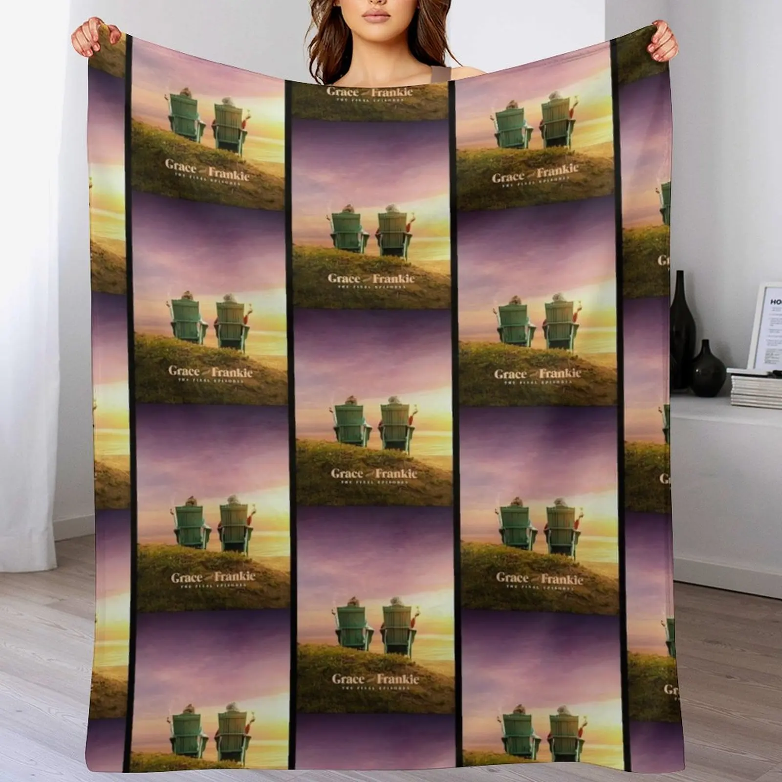 

Grace and Frankie The Final Episodes [Promo] Throw Blanket Anti Shedding Soft Fuzzy Blanket for Home