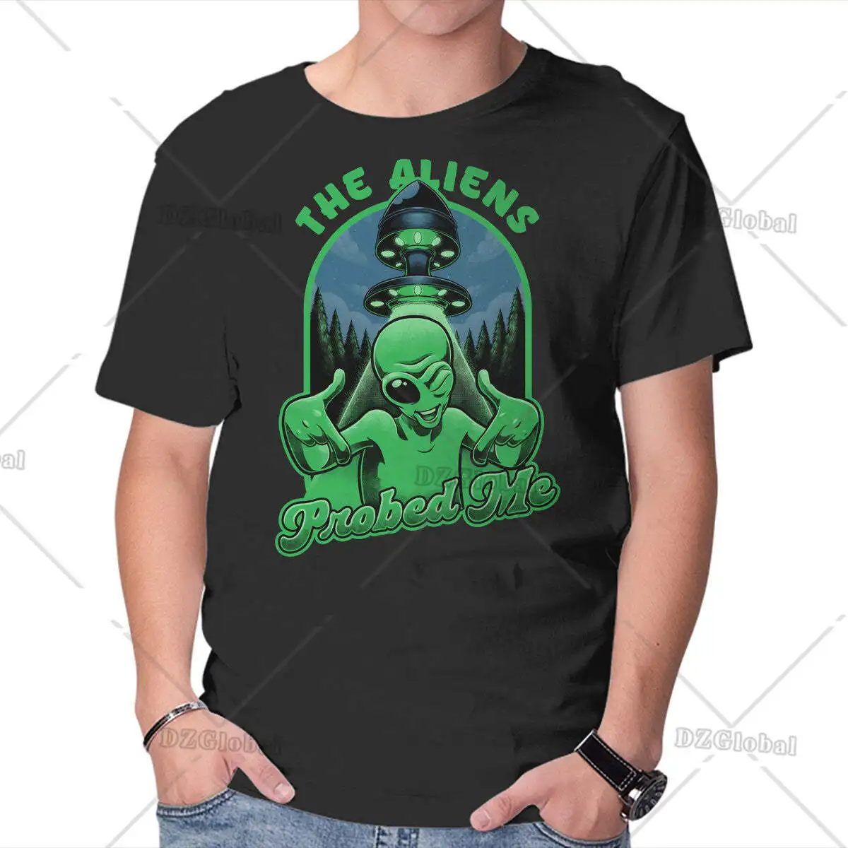 Aliens Probed Me Anime Graphic T-shirts for Men Clothing Women Short Sleeve Tees New Arrivals Unisex Summer