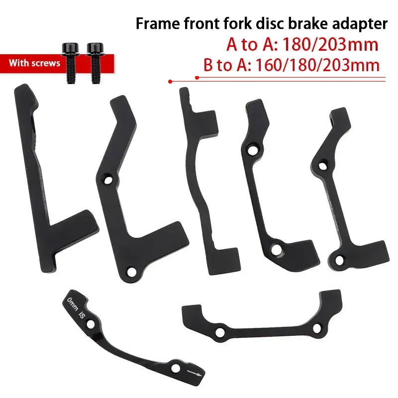 NEW MTB Bike Disc Converter Ultralight Brake Bracket Front Fork A/B To PM A Disc Brake Mount Adapter for Rotor 203 180 160 Mm