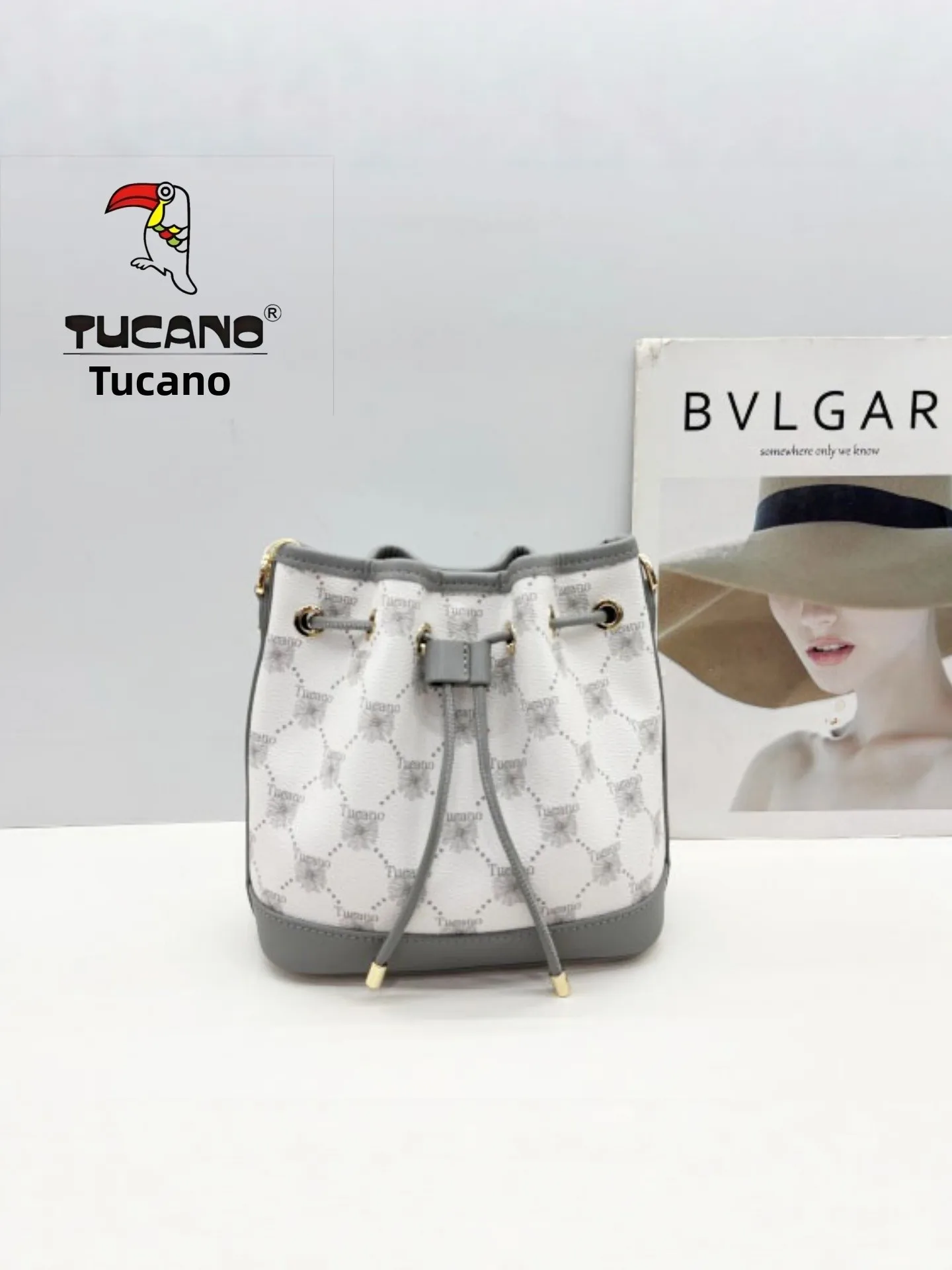 Bolsa Bucket Feminina TUCANO, Bolsa Transversal com Cordão, Bolsa de Couro PU Macio, Bolsa de Armazenamento Fashion para Celu...