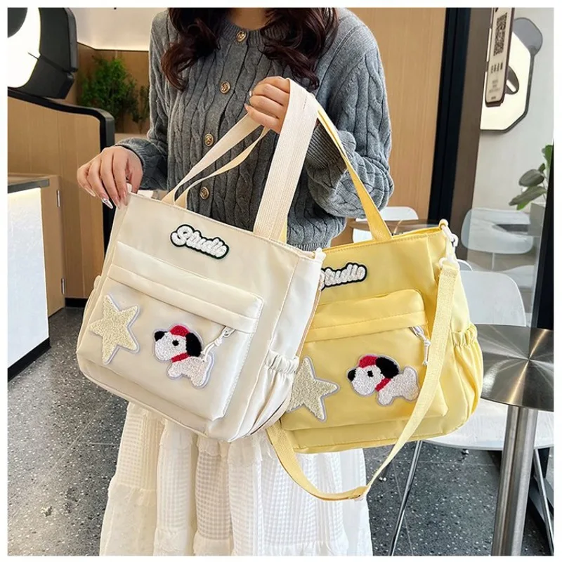 여성용 빈티지 핸드백 옥스포드 천 메신저 백, 십대 캐주얼 핸드백 크로스 바디 핸드백, 소녀 학생 컬러 숄더백