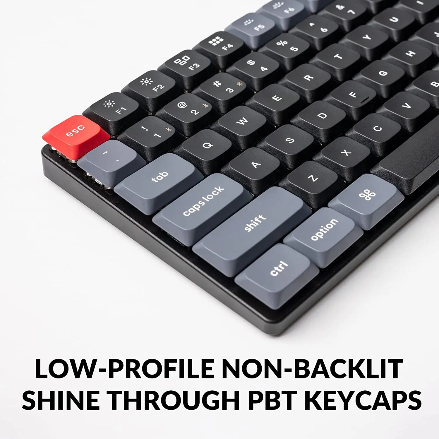 Imagem -03 - Pro um Teclado Mecânico sem Fio Perfil Baixo Retroiluminação Branca Interruptor Gateron 75 Layout Qmk Via Personalizado Keychron-k3