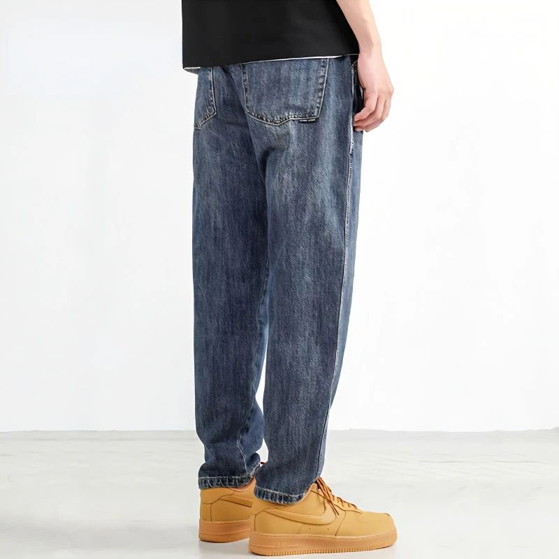 

Baggy Jeans Men Harem Pants Retro Loose Fit Wide Vintage Clothes Casual Male Denim Trousers Streetwear Patched Oversize G82