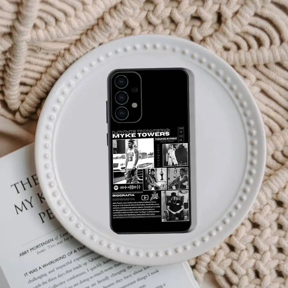 M-Myke T-Towers 2025 Phone Case For Samsung Galaxy A73,91,80,72,51,53,52,71,22,5G,Note,J7,8,9 Soft Black Cover