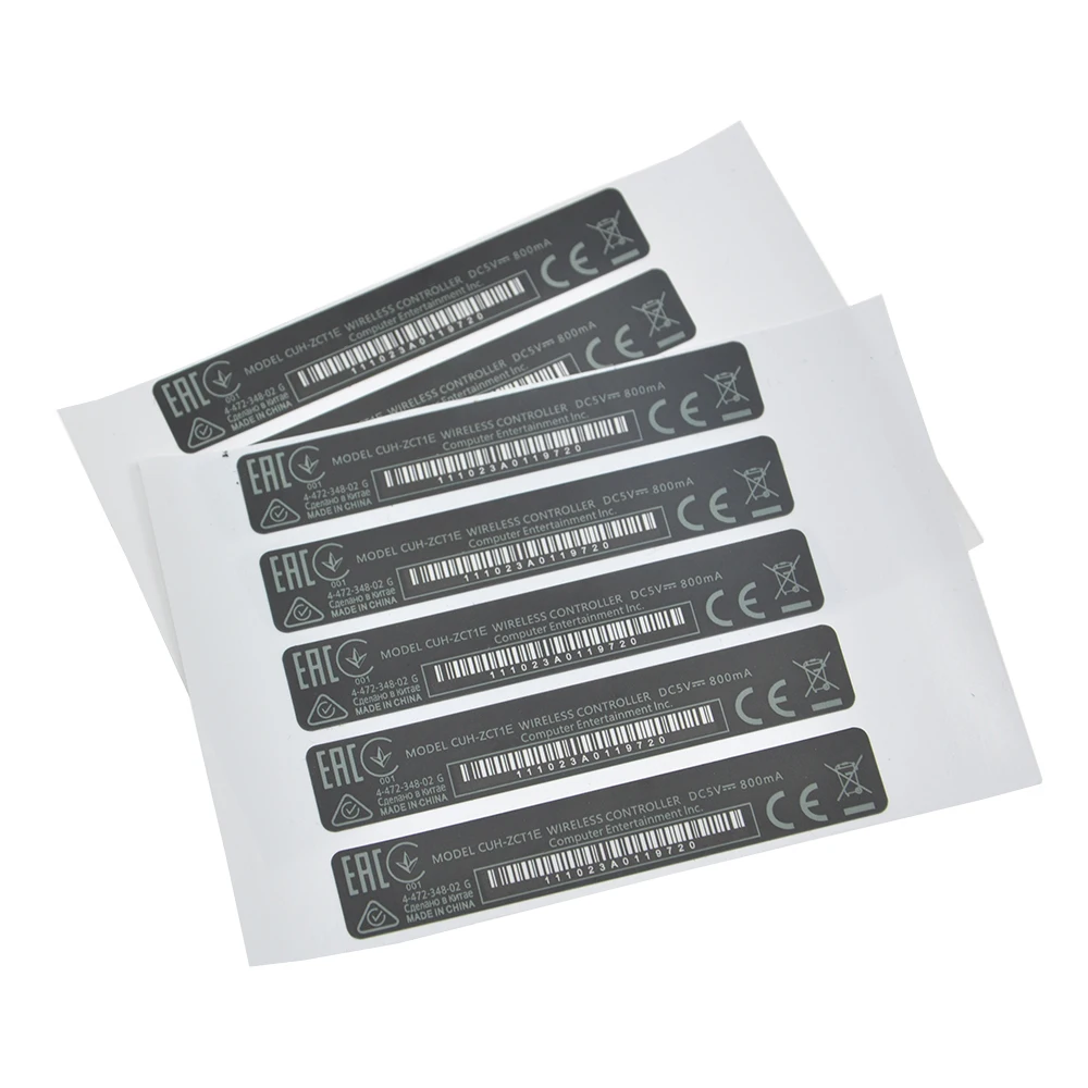 ZUIDID-Autocollants de codes-barres pour poignée de PS4, coque de boîtier de contrôleur PS4, autocollant arrière mince, joints d'étiquette, noir, blanc, violet, 1 pièce