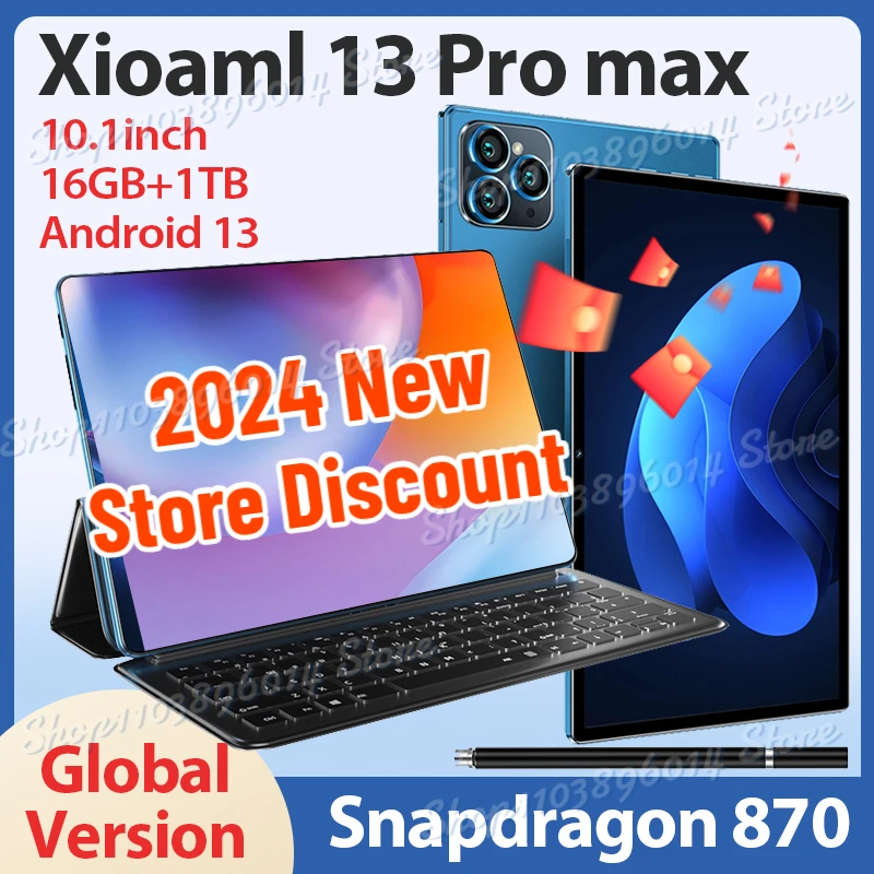 2024 Original Mi 13promax Tablets PC HD 4K Mi pad snapdragon870 16G 1T Tablets Global Version Android 13 Dual SIM Card 5G Tablet