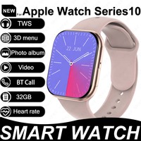 NEW Smart Watch Series Watch 10 AMOLED 32GB ROM DT Watch 10 Bluetooth Call Compass Games Smart Gesture 3D Vision Smartwatch Men