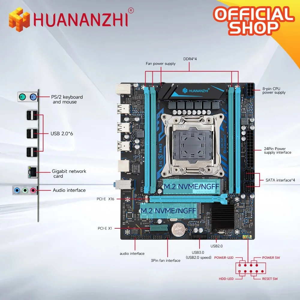 HUANANZHI X99 P4F LGA 2011-3 Xeon Kit combinado de placa-mãe com processador Intel E5-2667 V4 2x8GB DDR4 Memória sem ECC Suporte NVMe