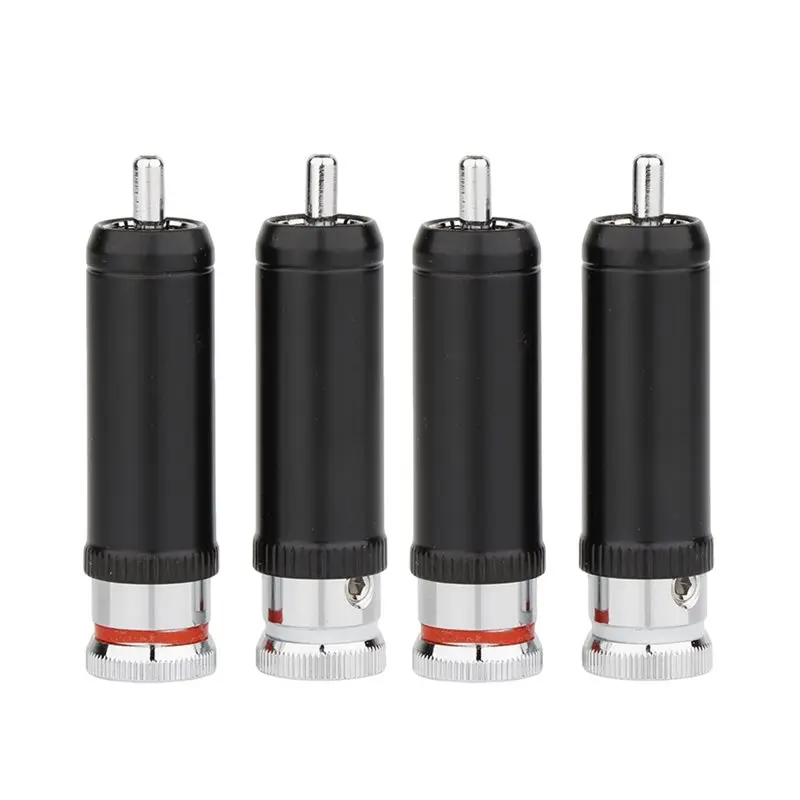 Voltvibe-4PCS R1743 HIFI Rhodium Plated RCA Plug, Hi-End Premium Audio Connector For Audiophile Pro Studio & Home Theater System