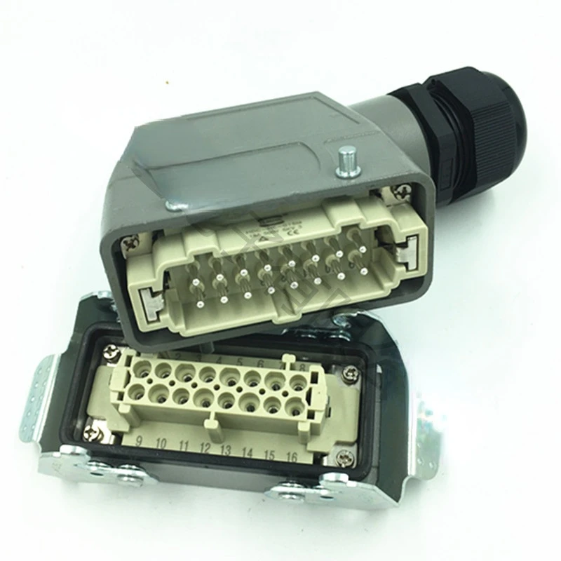 Connettore rettangolare per impieghi gravosi connettore Hot Runner presa per aviazione HDC-HE-016-2 16 Core PG29