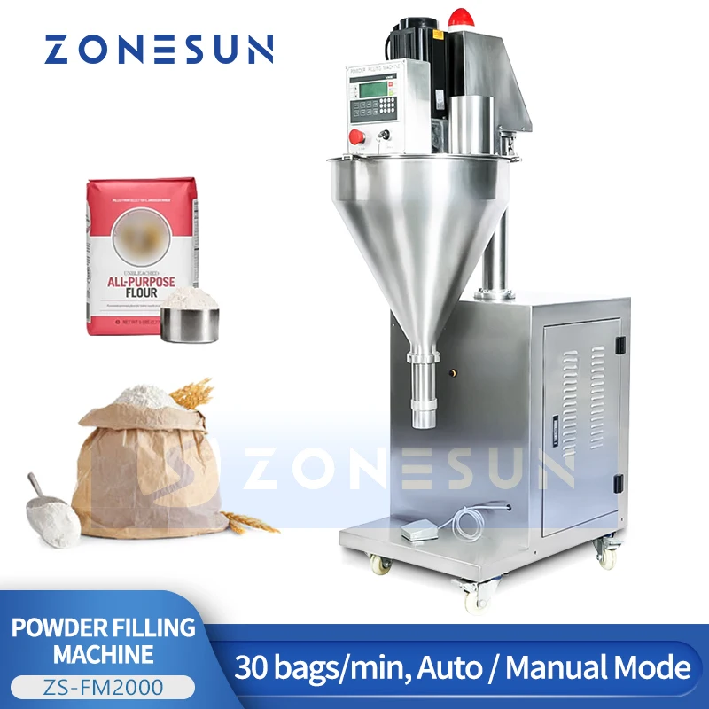 ZONESUN ZS-FM2000 200-2000g Automatic Powder Filling Machine