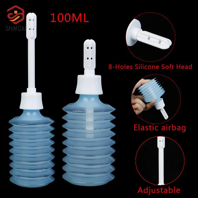 1pc 100ML 8Holes Disposable Vaginal Anal Douche Retractable Wash Cleaning Anus Clean Product