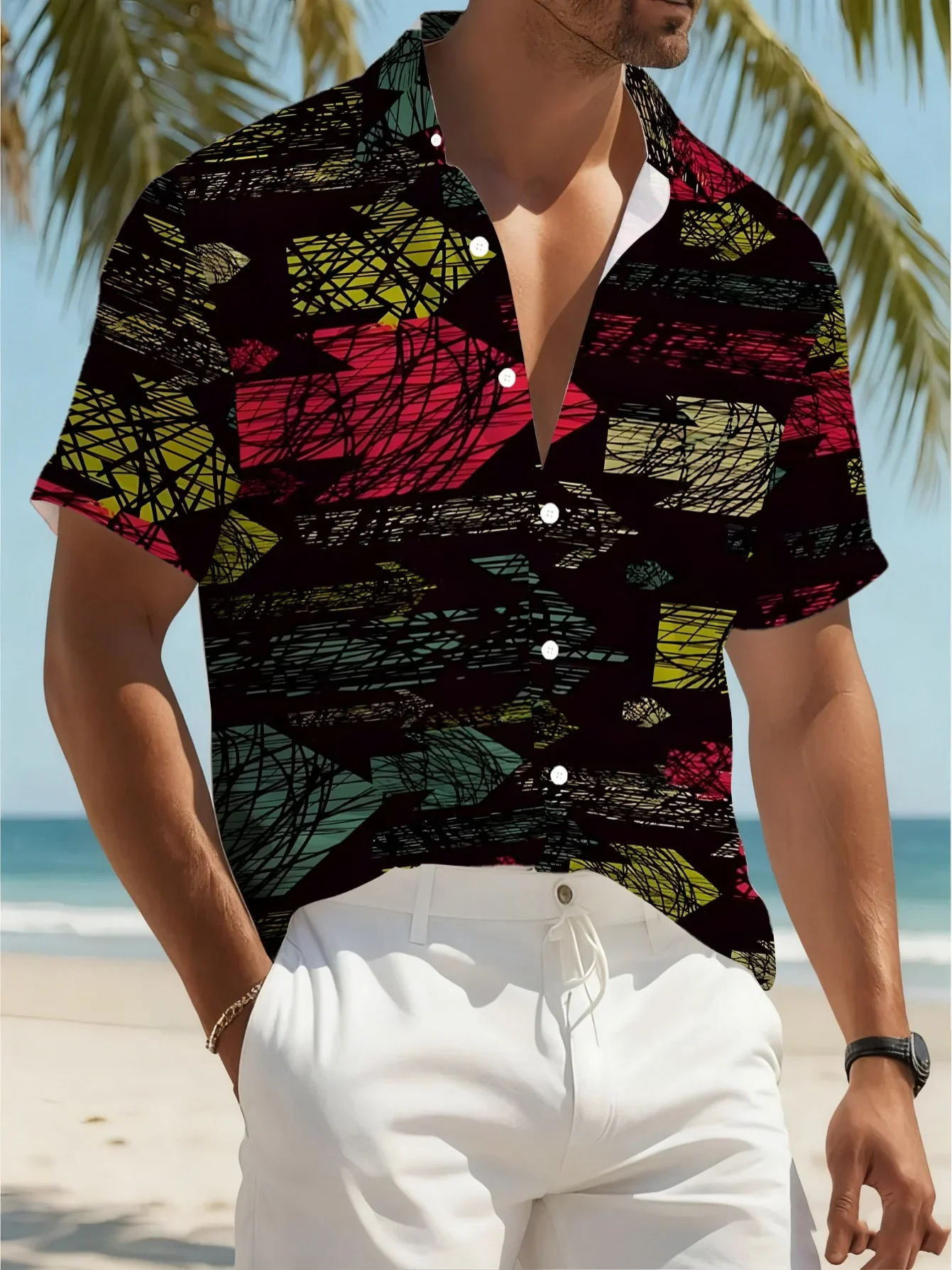 Men's Hawaiian Shirt 2026 New Arrival Summer Casual Man Women Short Sleeve Beach Party Print Vacation Wear