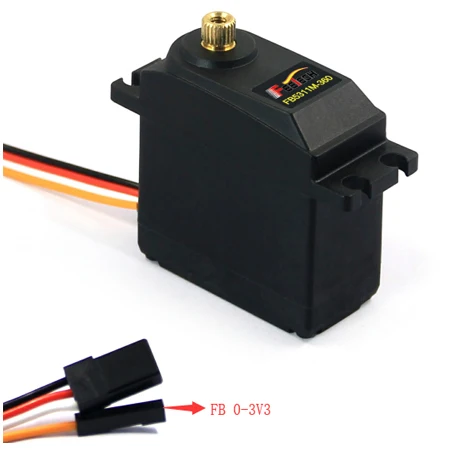 FEETECH Digital Servo for Robot RC Car 15kg Capacity 360 Degree Continuous Rotation Analog Feedback Magnetic Metal Plastic