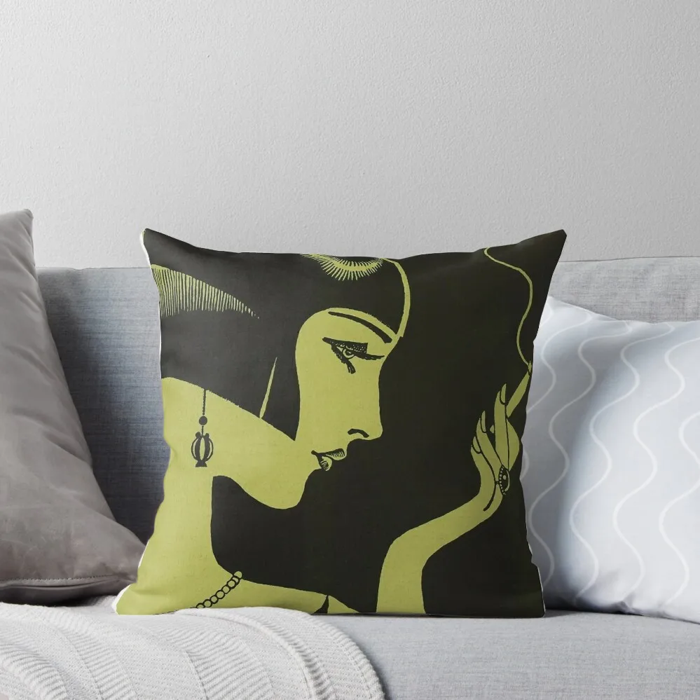 Flapper with a Cigarette Vintage Poster Throw Pillow Sofa Pillow Cover luxury throw pillow covers