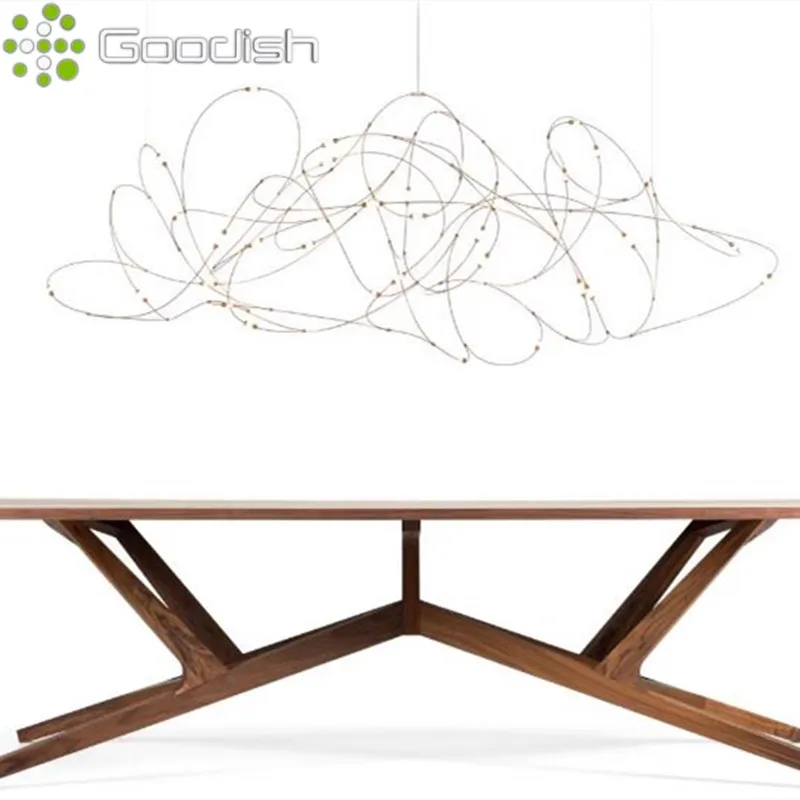 الشمال تصميم الحد الأدنى الفن مصباح الحديثة Quasar Led اليراع قلادة ضوء للفندق مطعم المعيشة ديكور المنزل الثريا