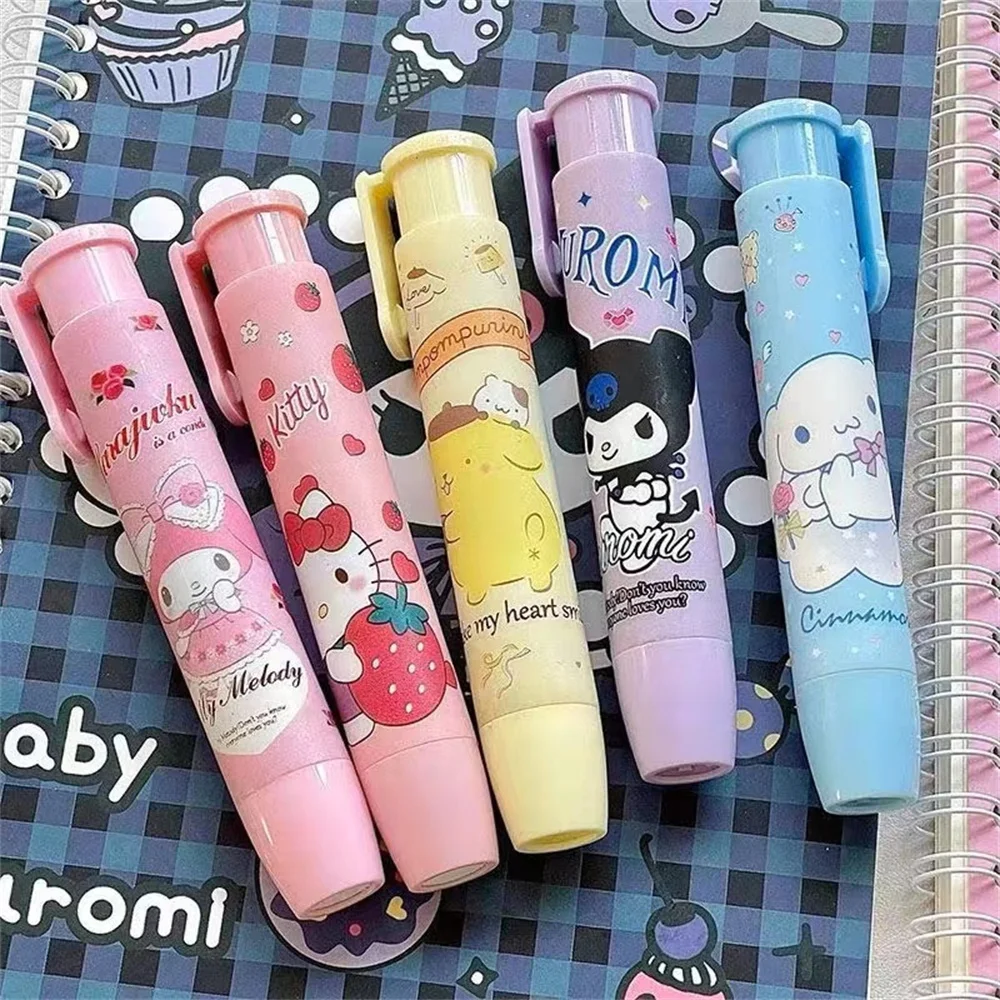 Creative Sanrio Hello Kitty Press Eraser Anime Kuromi Melody Cinnamoroll Cartoon Kawaii Stationery Gift Office School Supplies image 2