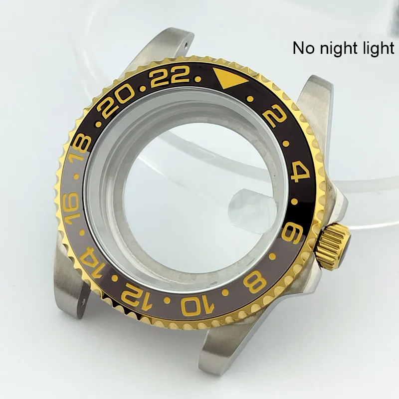 GMT 40 mm bidirektionales Rotations-Saphirglas-Uhrengehäuse, passend für NH-34-Uhrwerk, passend für 28,5–29 mm Zifferblatt, Zubehörteile, 5 Bar – Detail 2