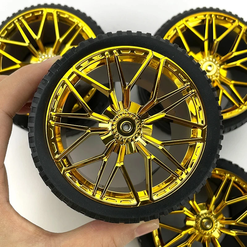 Rood en vergulde wielnaaf 68577 - Blokaccessoires compatibel met LEGO 1:8 schaalauto's (42083/42056/42115) Bouwstenen