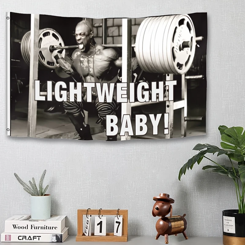 VIKAMA Lightweight Baby! Gym Wall Tapestry, Motivational Wall Decoration For Bodybuilding And Fitness, Home Decoration