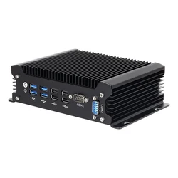 Fanless Industrial Mini PC Intel Core i7 10510U 10th Gen 2x LAN 2x COM RS232 8x USB Windows Linux Support 4G LTE SIM WiFi