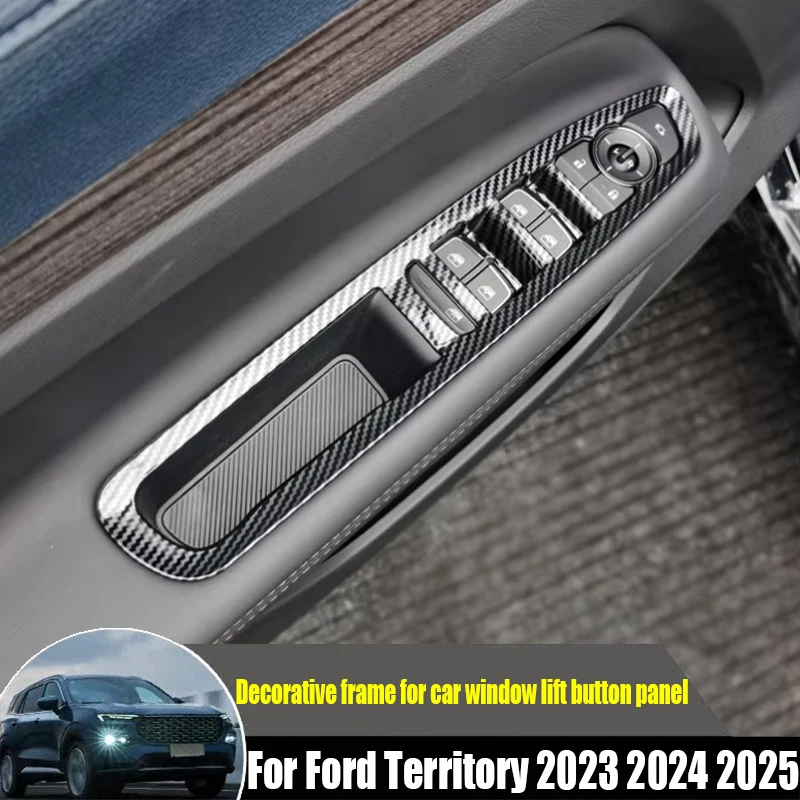

Car window lift button panel decorative frame car accessories interior modification parts For Ford Territory 2023 2024 2025