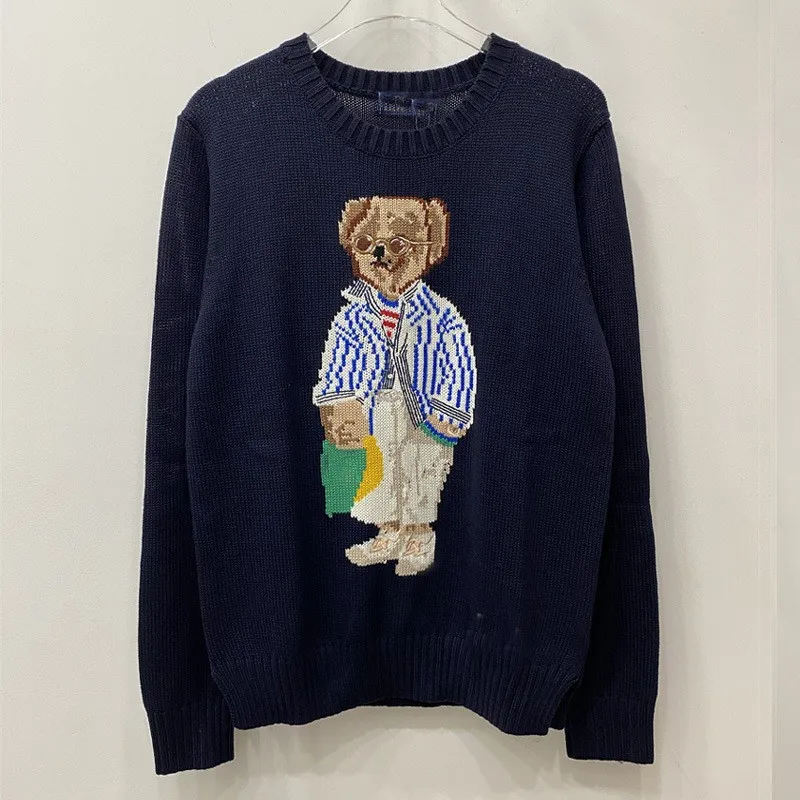 

‌Women's Wool Blend Cable Knit Sweater - Floral Embroidery Long Sleeve Pullover - Fall Winter Casual Top