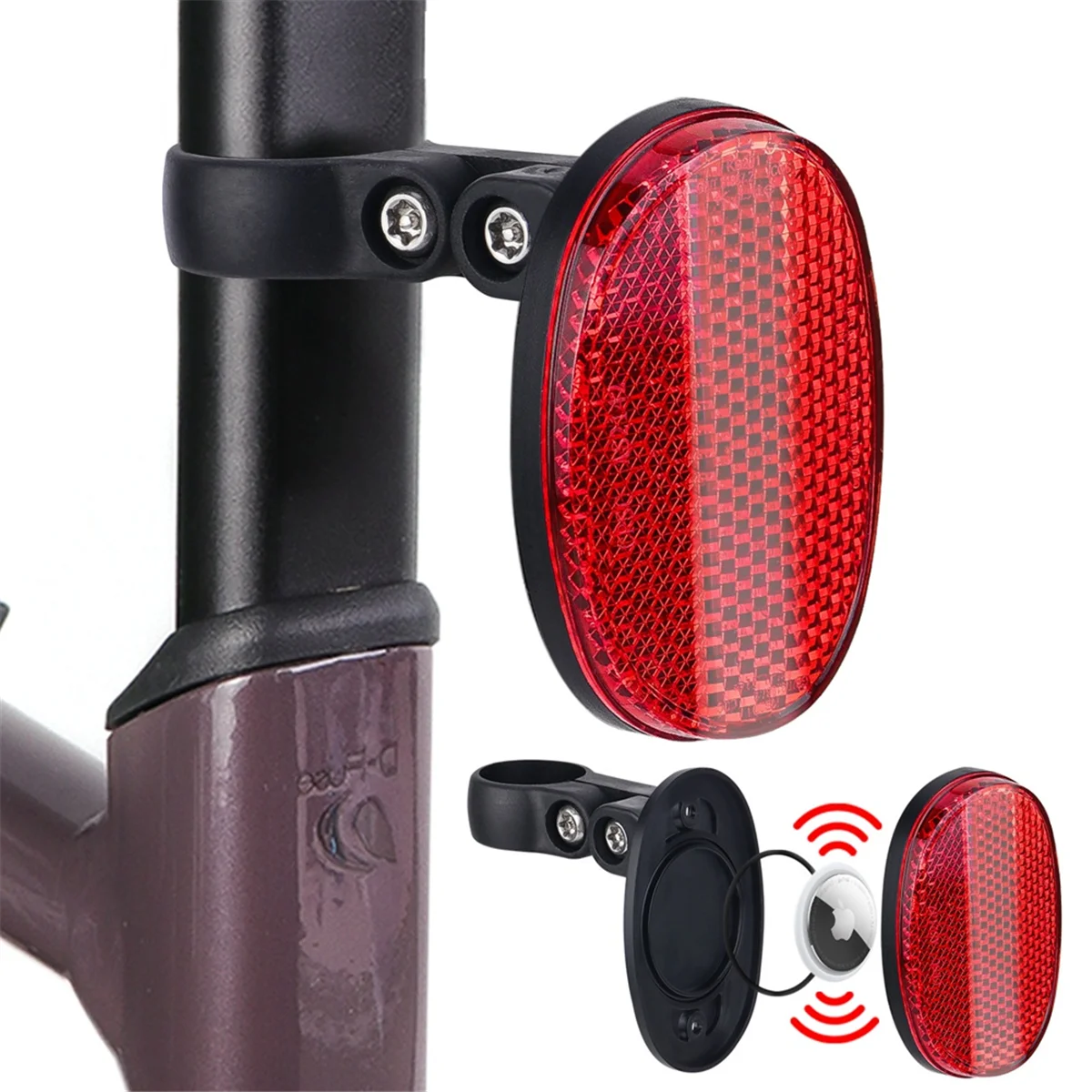 For Airtag Bike Mount Hidden, Waterproof Anti-Theft Bicycle Seatpost Mount for AirTag, for Mountain Bike, Scooter