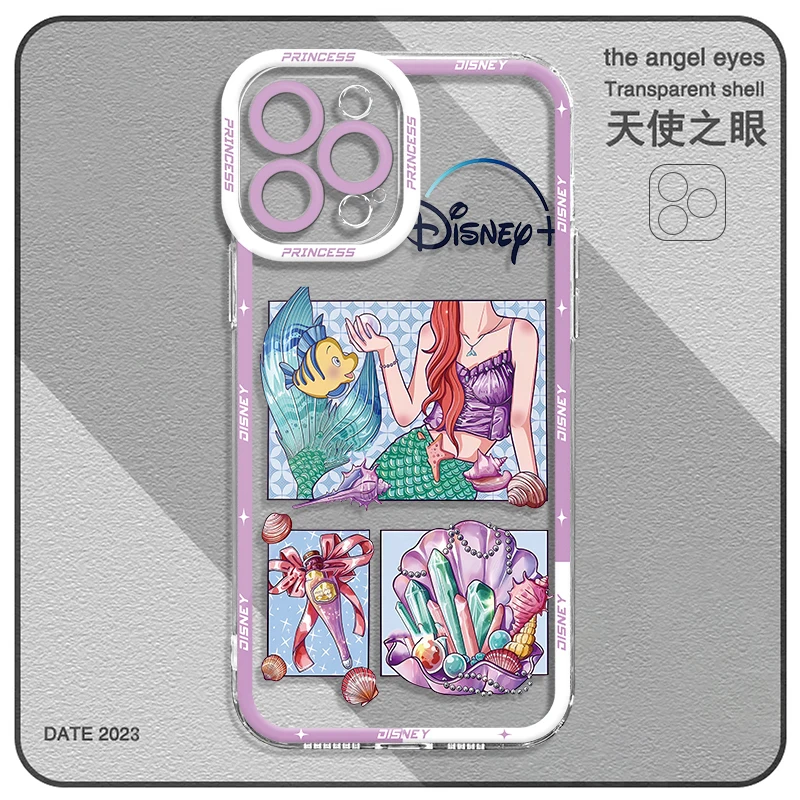 Disney Pretty Princess Cinderella Clear Case For Apple iPhone 15 14 13 12 11 Pro Max 13 12 Mini XS XR X 7 8 6 6S Plus Soft Cover