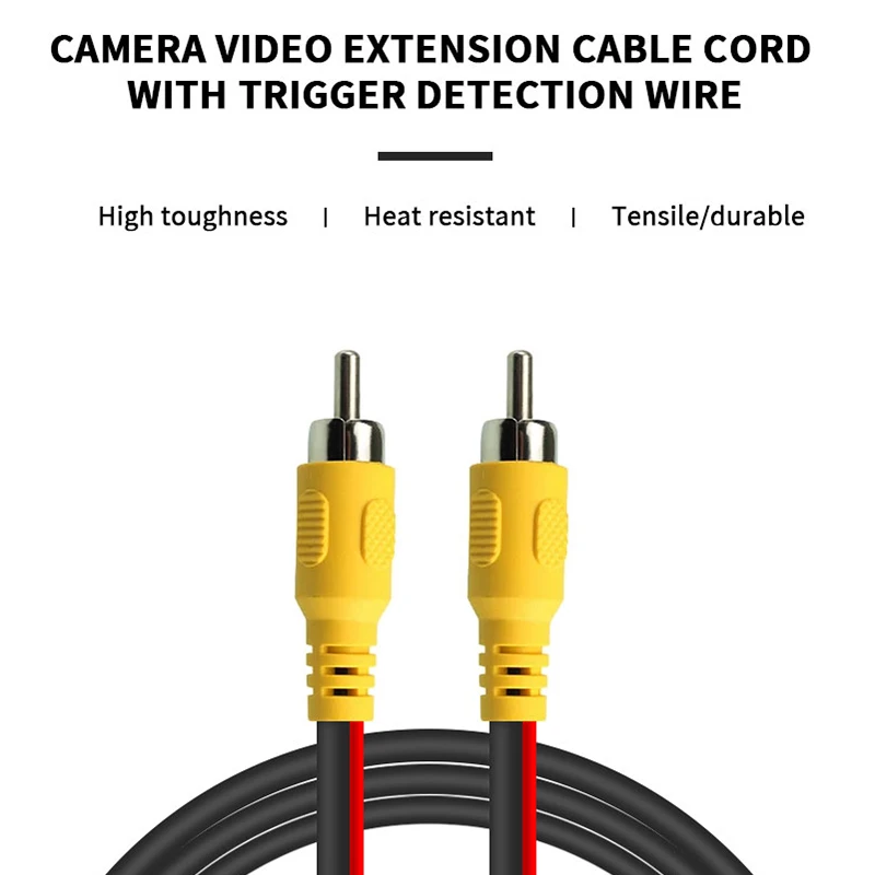 6/10/20M RCA Video Cable AV Extension Wire Harness With Power Cable For Car Rear View Camera Backup Camere