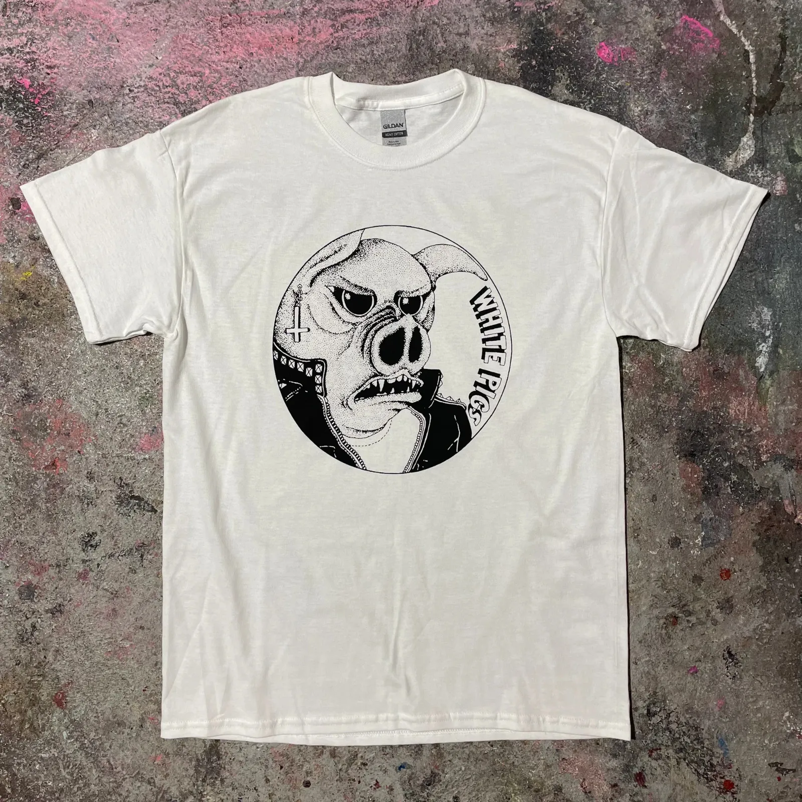 White Pigs Band T-Shirt S-2X Unisex (Screen Printed)