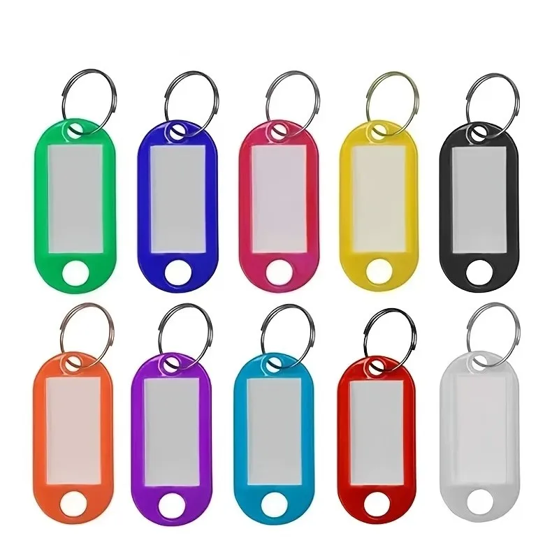 65 pcs Travel Bag Tags Blank Writable Surface, designed for Hotel Room Number Tags, Random Color Assortment