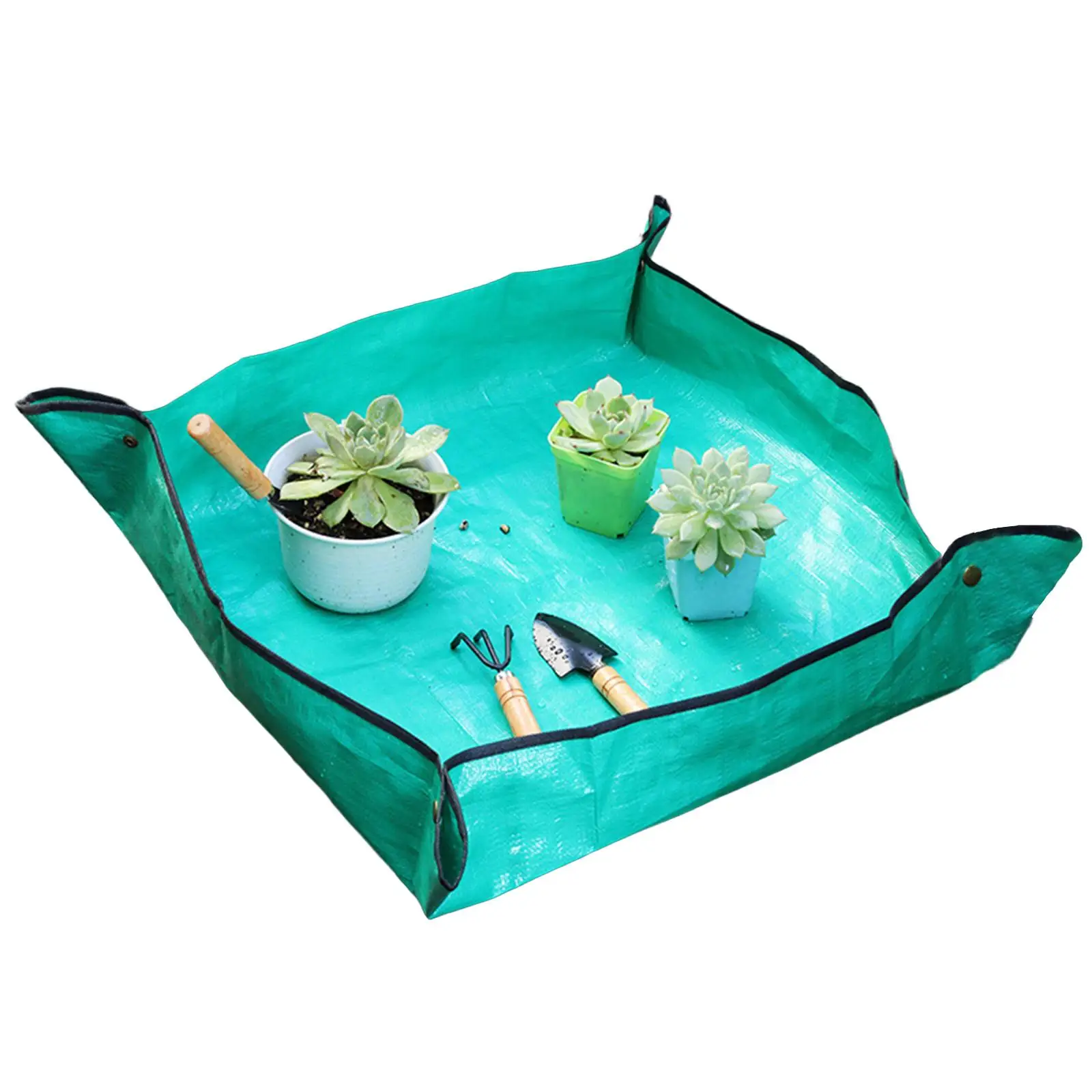 Plant Pot Repotting Mat 50cm Foldable Oxford Cloth Waterproof Gardening Transplanting Pad for Indoor Seedling Fertilization