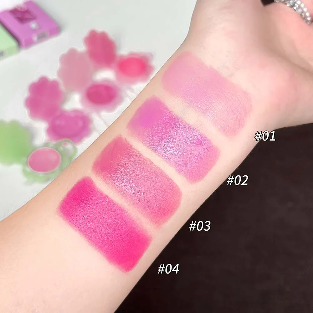 Vibrant Pink Blush Cream Moisturizing Long-Lasting Easy to Apply Face Rouge Blusher for Natural Look