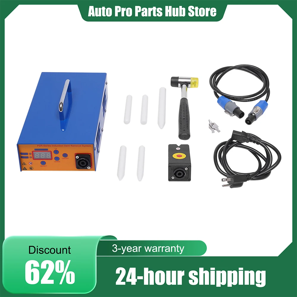 Dent Puller Kit, Dent Repair Tool, Paintless Dent Repair Tool, 110V Electromagnetic Induction Heater, Portable Carrying Case, Car Body DIY Auto Repair, Overheat Protection, Fast Heating, Safe Reliable, 1.38KW Power, Efficient Metal Dent Removal