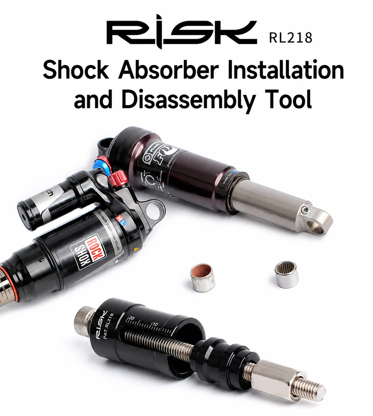 Mountain Bike Rear Shock DU Bushing Press Tool Removal Installation Kit for Suspension Shock Repair Maintenance